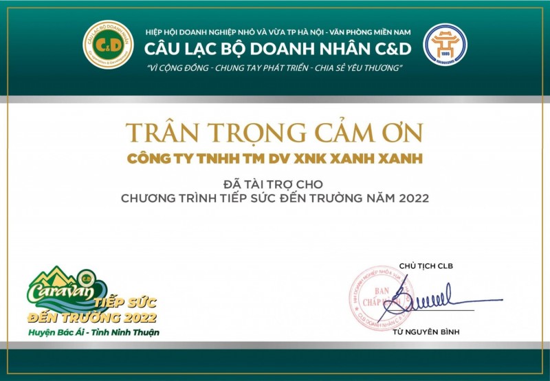 Lời Cảm Ơn Và Tri Ân Đến Qúy Mạnh Thường Quân Đồng Hành