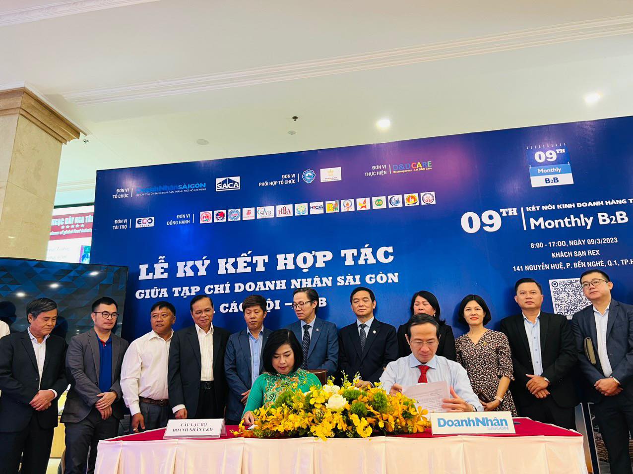 CLB Doanh nhân C&D ký hợp tác với Tạp chí Doanh Nhân Sài Gòn.