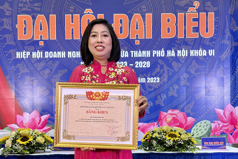 Chủ tịch Phạm Đăng Thu Thảo nhận Bằng Khen từ Hiệp Hội Doanh nghiệp Nhỏ và vừa Việt nam